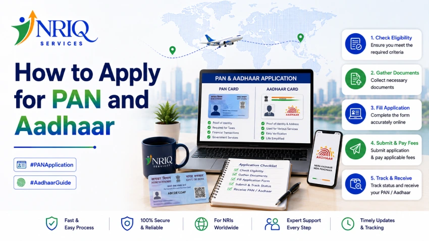 PAN Aadhaar process for NRIs