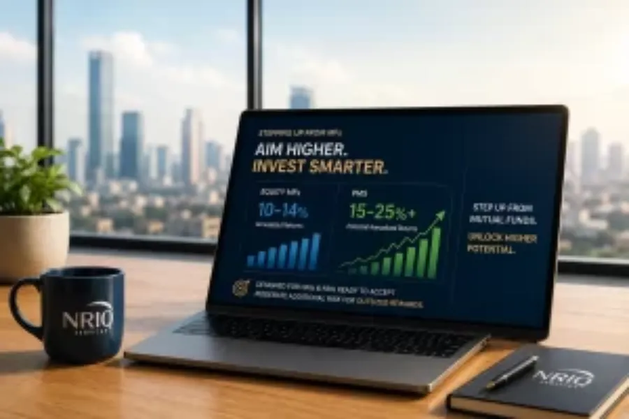 NRIQ Financial Planning Investment Services NRIQ Financial Planning investment and wealth management services displayed on a laptop